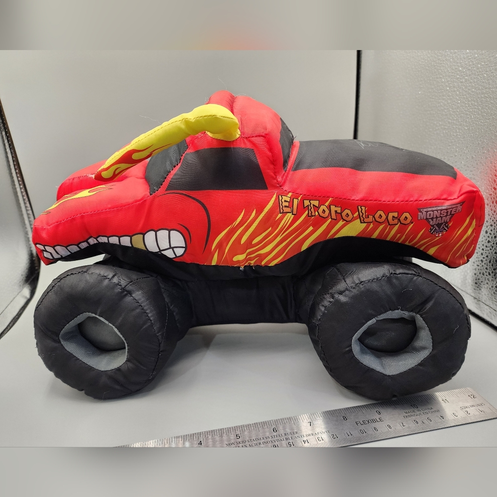 Monster Jam EL Toro Loco Bull Truck Plush Toy 2012 14" Driver Signed Autographed